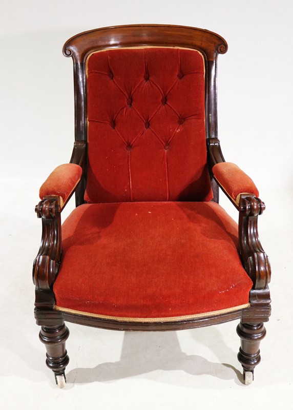 19th Century Mahogany Lounge Chair-taylor-s-classics-mahogany-lounge-chair-3-main-637795858379202278.jpg
