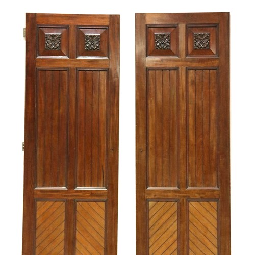 Pair Of Late 19Th Century Mahogany Wardrobe Doors
