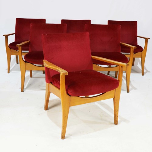 A Set Of 8 Mid-Century Matching Armchairs