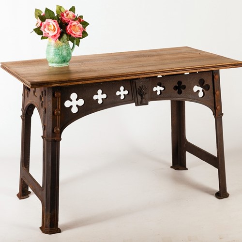 19th Century Cast Iron Console/ Side Table