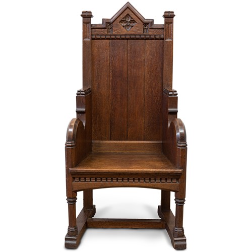 Antique Oak Chair | Throne