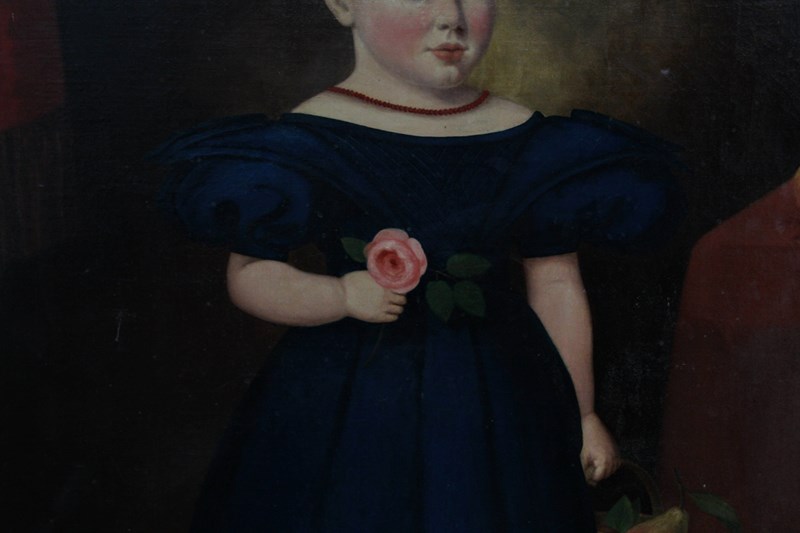 Antique Oil Painting, Portrait Of A Girl, Naive Folk Art-the-black-dog-img-0833-main-638144928236245416.jpg