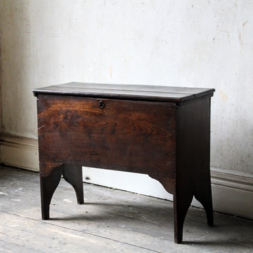 Georgian Elm Coffer Chest, Mid 18Th Century, Country Furniture