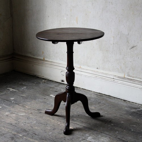 George III Oak Tripod Table, Tilt Top