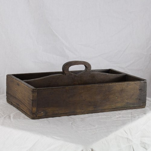  An Antique Oak Kitchen Caddy Or Housemaid's Tray
