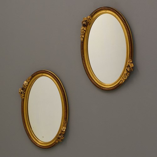 Pair Of Oval Mirrors