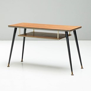 Mid-Century Coffee Table With Magaz...
