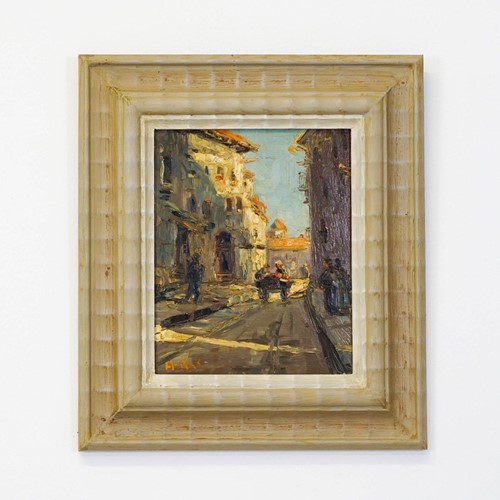 Oil Painting Of Morning Street Scene