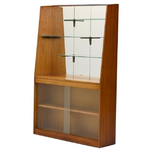 Mid 20Th Century Mirror Backed Bookcase