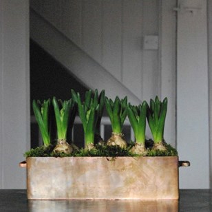 Handscome Copper Planter With White...