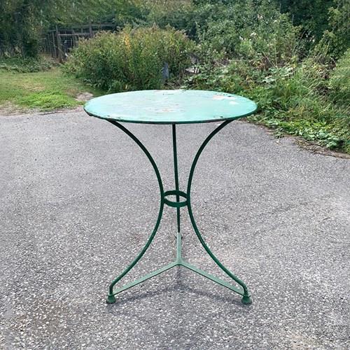 Green Metal Bistro Table, From France