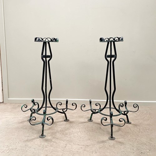 Pair Of Tall 1930'S Plant Stands