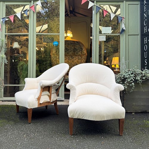 Pair Of 20Th Century Crapaud Armchairs