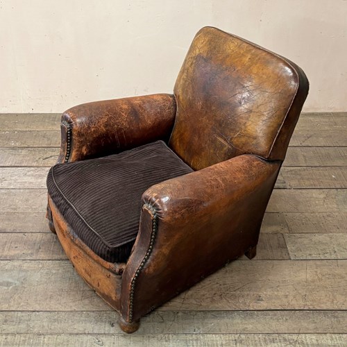 Large Leather Club Armchair