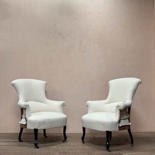 Pair Of Salon Armchairs  ﻿