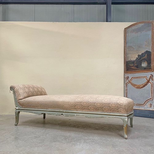 French Painted Chaise Longue