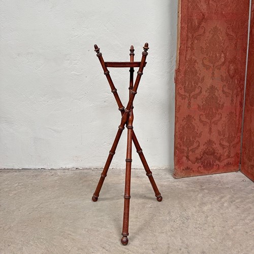 Faux Bamboo Tripod Stand