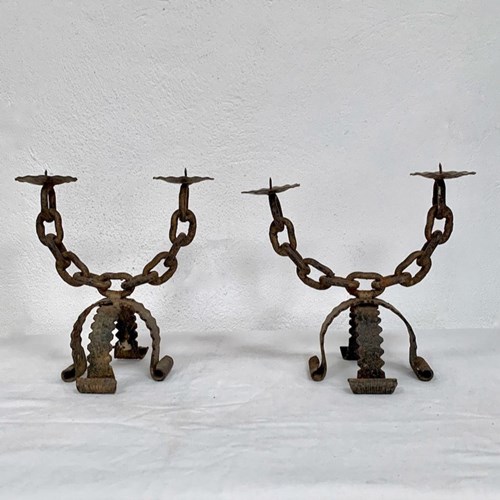 Pair Of Chain Candelabras
