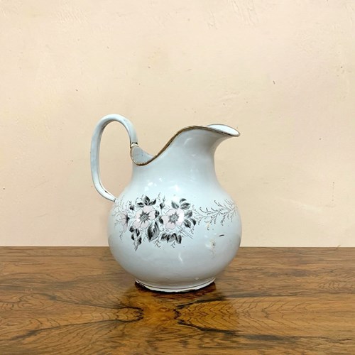 19Th Century Enamel Jug