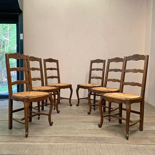 4 Rush Seat Dining Chairs (Each)