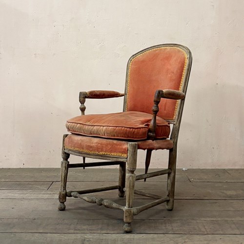 18Th Century Upholstered Carver Chair