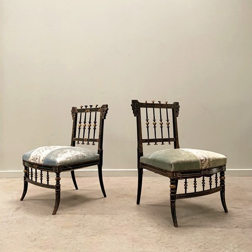 Pair Of Low Salon Chairs