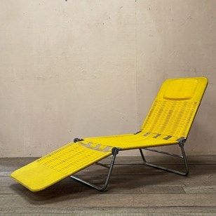 Yellow Plastic Sun Lounger