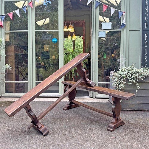 Pair Of 19Th Century Short Benches