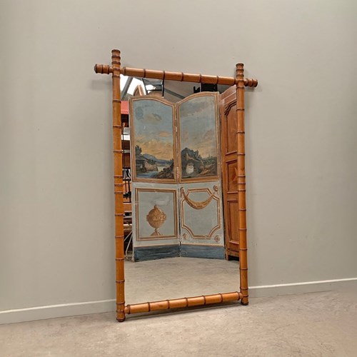 Dressing Mirror In Faux Bamboo