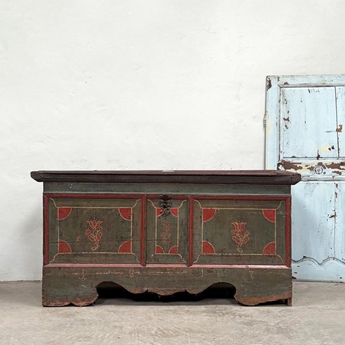 Very Large 18Th Century Marriage Chest