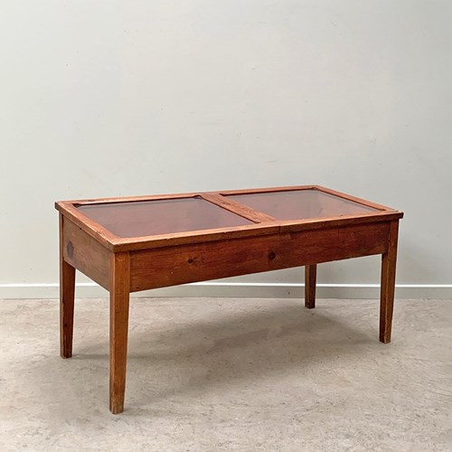 Pitch Pine Display Cabinet