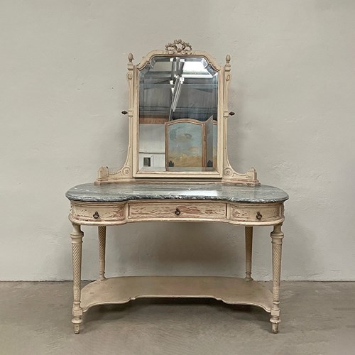 Large Marble Top Dressing Table