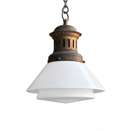 Art Deco Pendant With Brass Gallery