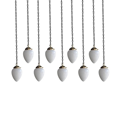 Glass Opaline Teardrops