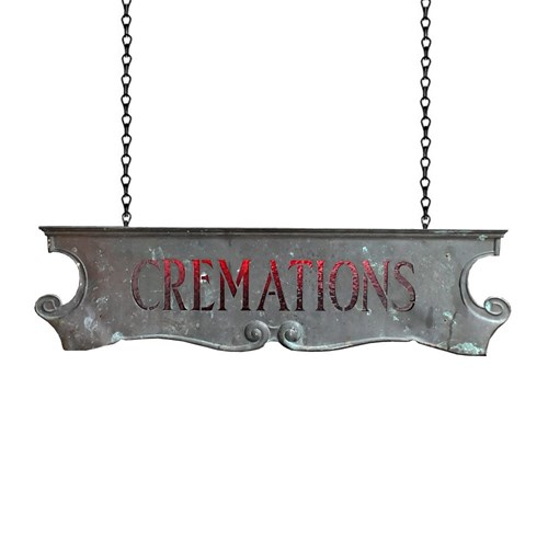 Cremations Sign