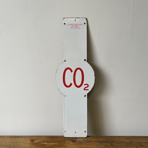 Vintage Enamel CO2 Sign