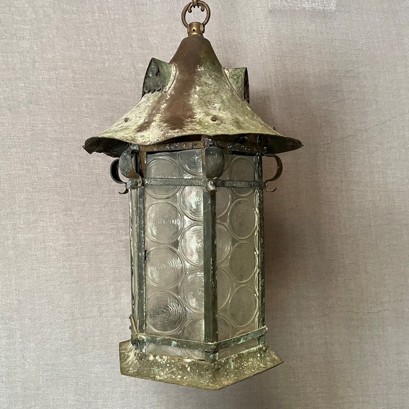 Early 20th c. Brass Verdigris Lantern -the-old-yard-bd1f56e0-707d-482f-85d0-a687e2ab1756-main-637597920223115612.jpeg