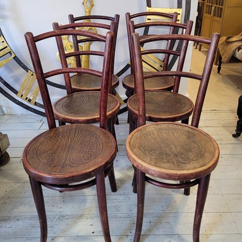  Set Of 6 Thonet Bistro Chairs