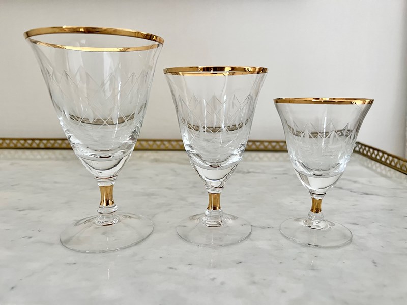 Suite Of 38 French Gold & Etched Wine Glasses-the-vintage-entertainer-a9176df2-b6d8-4140-bc1a-71dc4b54362b-main-638157981236617689.jpeg