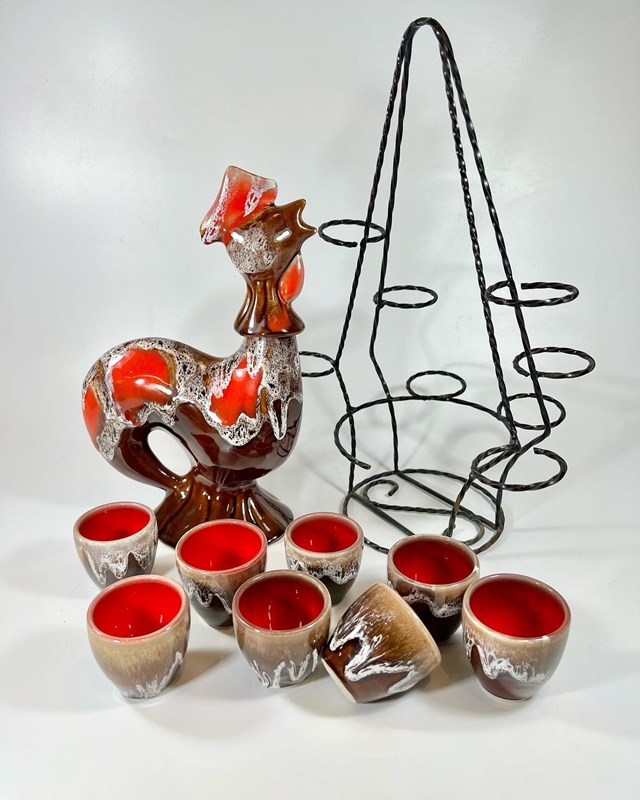 French Vallauris Ceramic Cockerel Decanter & Cup Set-the-vintage-entertainer-deaa04ba-4622-491c-8296-e4e4a044c41f-main-638195134300698701.jpeg