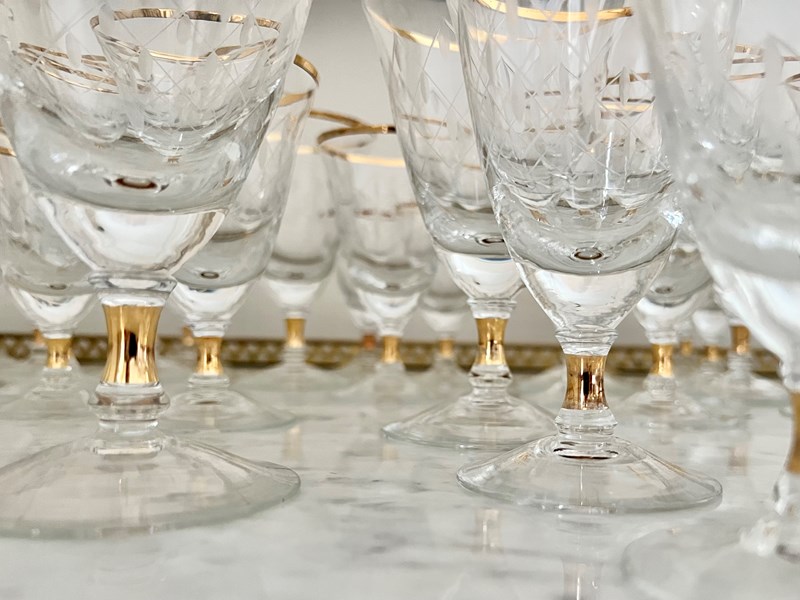Suite Of 38 French Gold & Etched Wine Glasses-the-vintage-entertainer-f4a5ae89-6c7f-4092-af98-7796257b02bd-main-638157981425833843.jpeg