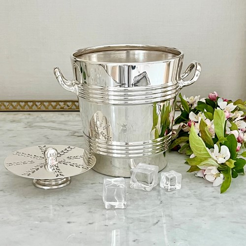 Superb Art Deco Silver Plated Ice Bucket By Walker & Hall