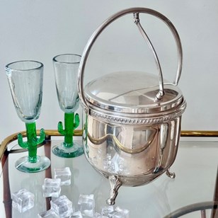 Large Vintage 1950S Silver Plated H...