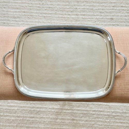 Superb Quality Silver Plated Twin Handled Serving Tray