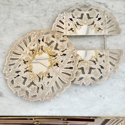 Pair Of American Silver Plated Expanding Trivet Stands