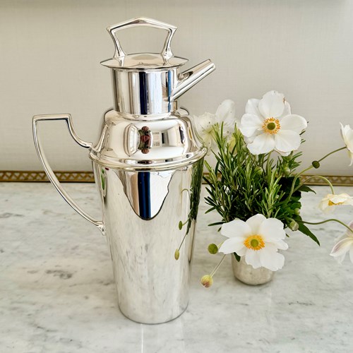 Large Vintage Asprey Silver Plated Cocktail Shaker