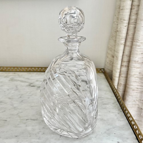 Triangular Stripe & Lens Cut Crystal Decanter