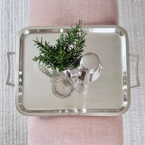Large Silver Plated Twin Handled Serving Tray C1960