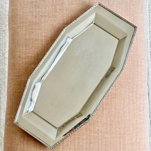 Art Deco Style Silver Tray By Walker & Hall Dated 1950