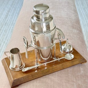 Art Deco Silver Plated Bar Cocktail...